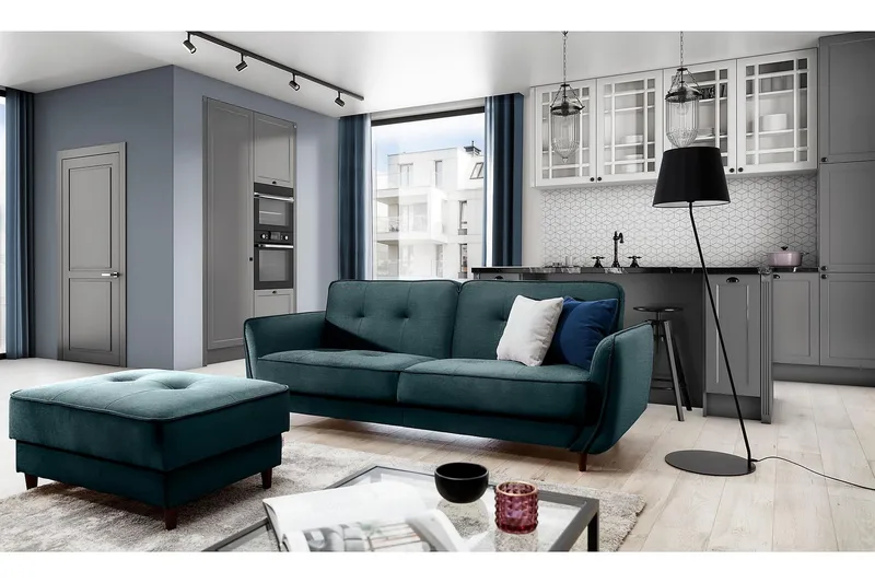 Katsuya Sovesofa 3-seters, Mørkegrønn