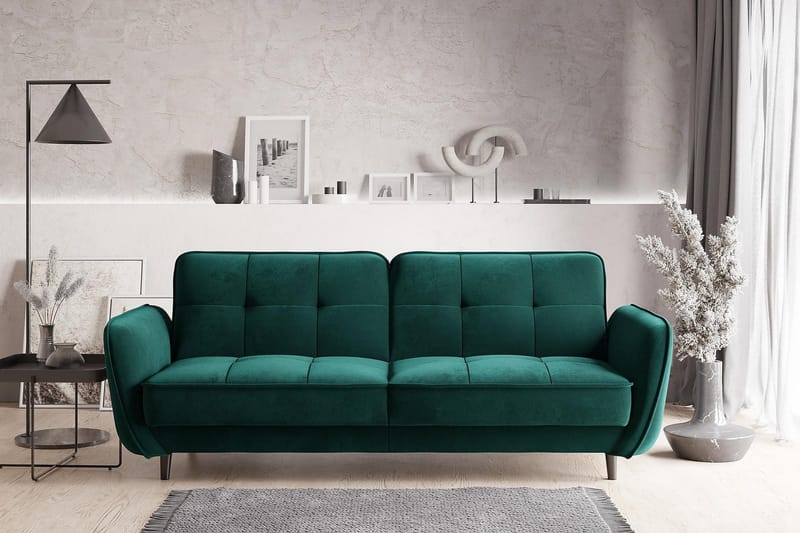 Katsuya Sovesofa 3-seters - Mørkegrønn - Møbler - Sofaer - Sovesofaer - 3 seters sovesofa