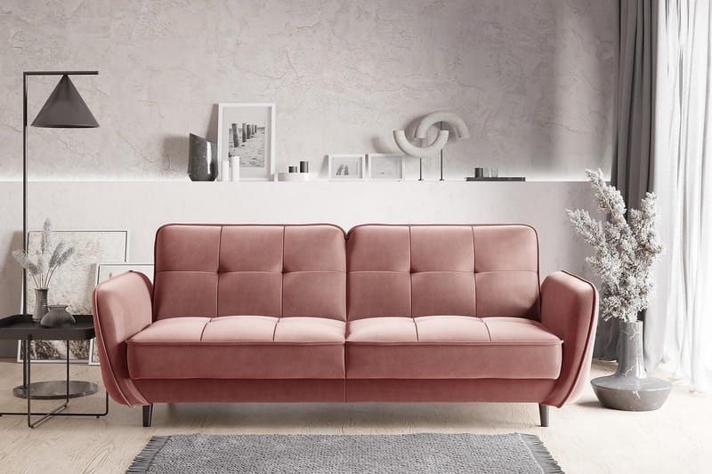 Katsuya Sovesofa 3-seters - Rosa - Møbler - Sofaer - Sovesofaer - 3 seters sovesofa