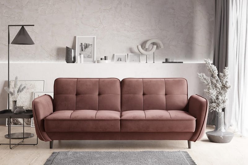 Katsuya Sovesofa 3-seters - Rosa - Møbler - Sofaer - Sovesofaer - 3 seters sovesofa