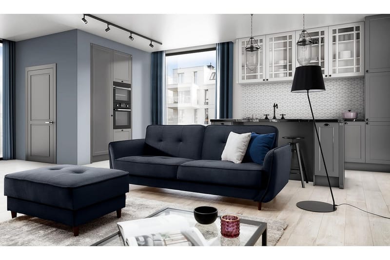 Katsuya Sovesofa 3-seters, Svart