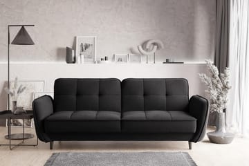 Katsuya Sovesofa 3-seters - Svart - Møbler - Sofaer - Sovesofaer - 3 seters sovesofa