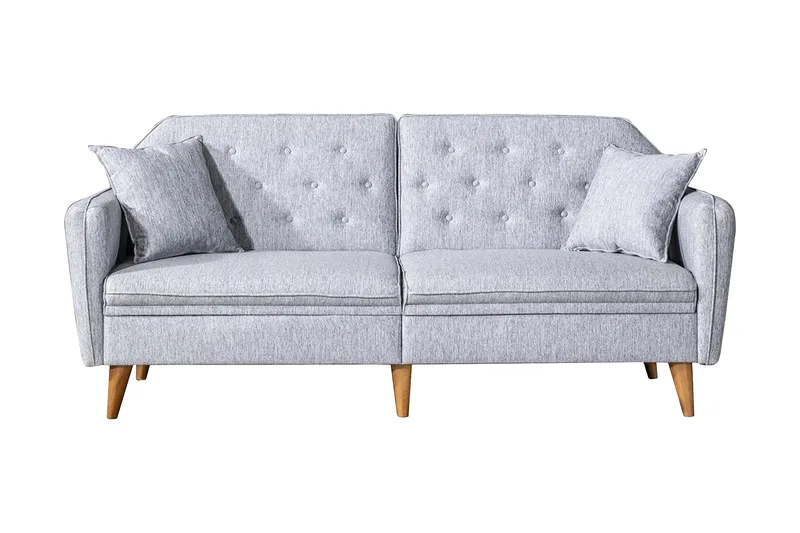 Keena Rektangulær Sovesofa 82x202 cm i Stoff, Grå