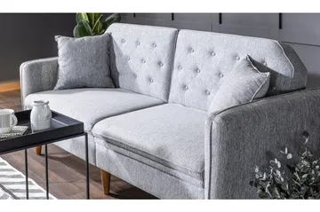 Keena Rektangulær Sovesofa 82x202 cm i Stoff - Grå - Møbler - Sofaer - Sovesofaer - 3 seters sovesofa