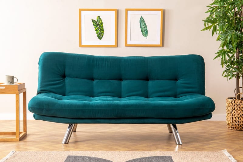 Kingaroy Sovesofa 3-seter 175x110 cm - Grønn - Møbler - Sofaer - Sovesofaer - 3 seters sovesofa