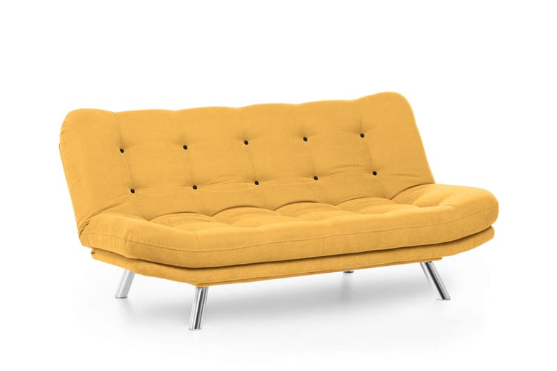 Kingaroy Sovesofa 3-seter 200x104 cm - Sennepsgul - Møbler - Sofaer - Sovesofaer - 3 seters sovesofa