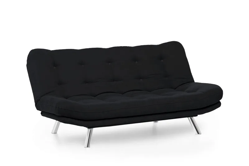 Kingaroy Sovesofa 3-seter 200x104 cm - Svart - Møbler - Sofaer - Sovesofaer - 3 seters sovesofa