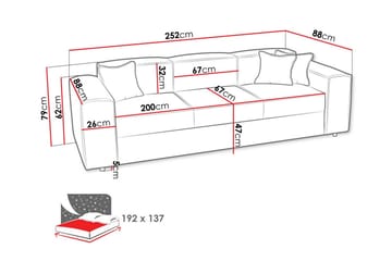 Knocklong 3-seters Sovesofa - Møbler - Sofaer - Sovesofaer - 3 seters sovesofa
