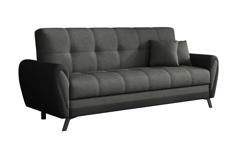 Laterse 3-seters Sofa, Grå/Svart