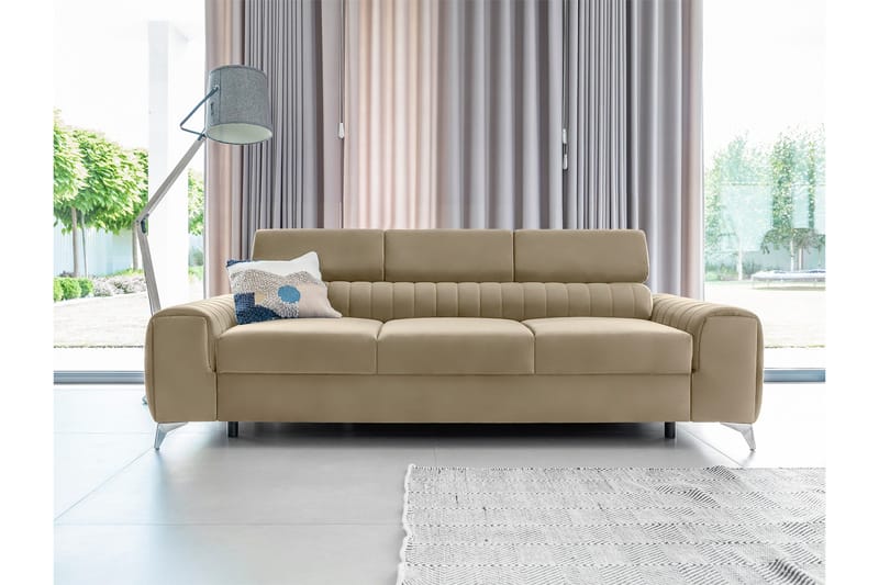 Laurece Sovesofa 3-seter - Beige - Møbler - Sofaer - Sovesofaer - 3 seters sovesofa