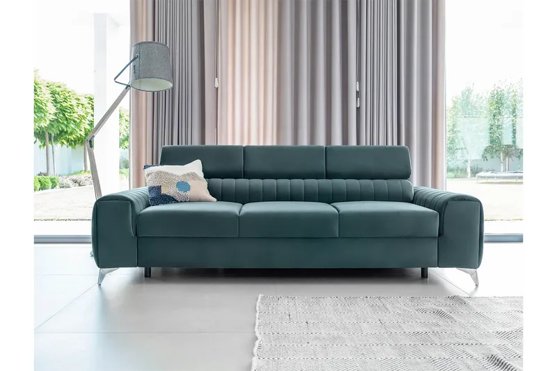 Laurece Sovesofa 3-seter - Blå - Møbler - Sofaer - Sovesofaer - 3 seters sovesofa