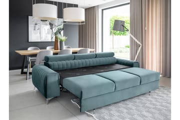 Laurece Sovesofa 3-seter - Blå - Møbler - Sofaer - Sovesofaer - 3 seters sovesofa