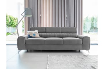 Laurece Sovesofa 3-seter - Grå - Møbler - Sofaer - Sovesofaer - 3 seters sovesofa