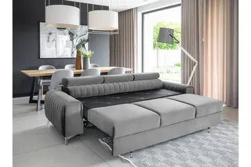 Laurece Sovesofa 3-seter - Grå - Møbler - Sofaer - Sovesofaer - 3 seters sovesofa