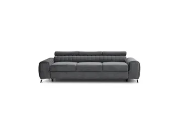 Laurece Sovesofa 3-seter - Grå - Møbler - Sofaer - Sovesofaer - 3 seters sovesofa