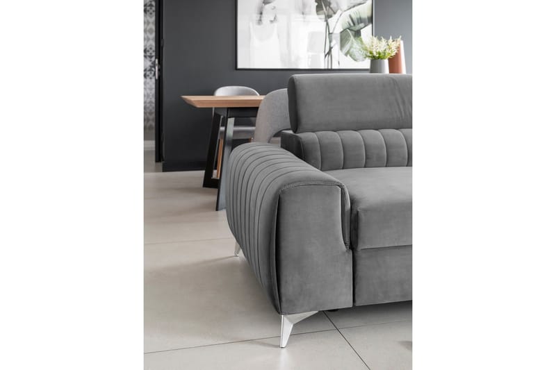 Laurece Sovesofa 3-seter - Grå - Møbler - Sofaer - Sovesofaer - 3 seters sovesofa