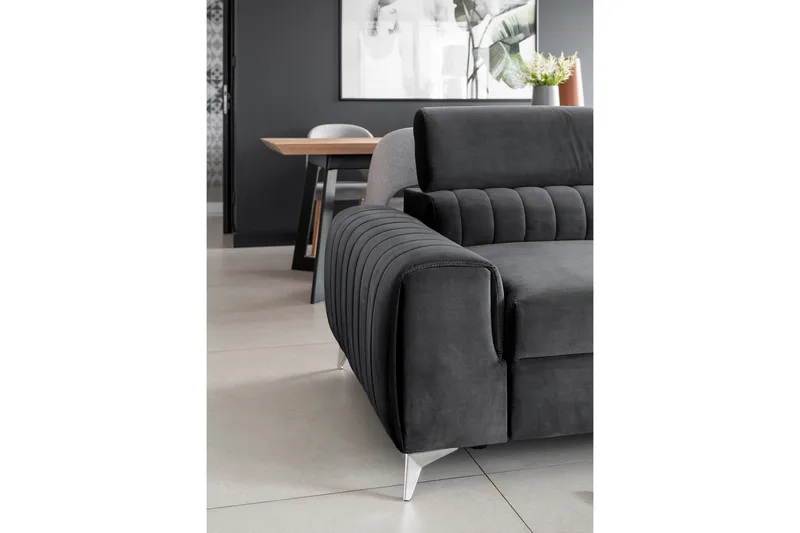 Laurece Sovesofa 3-seter - Grå - Møbler - Sofaer - Sovesofaer - 3 seters sovesofa