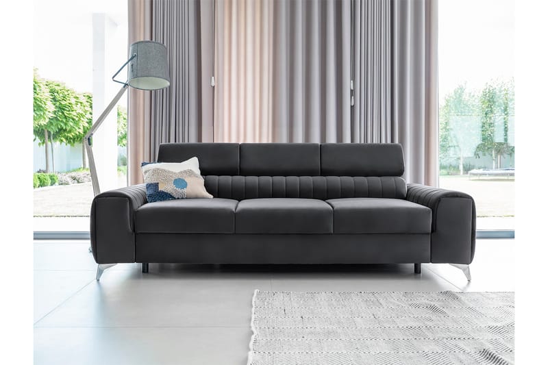 Laurece Sovesofa 3-seter - Grå - Møbler - Sofaer - Sovesofaer - 3 seters sovesofa
