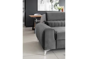 Laurece Sovesofa 3-seter - Grå - Møbler - Sofaer - Sovesofaer - 3 seters sovesofa
