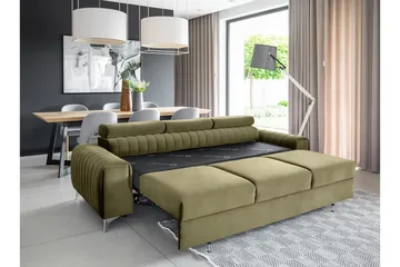 Laurece Sovesofa 3-seter - Grønn - Møbler - Sofaer - Sovesofaer - 3 seters sovesofa