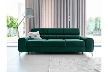 Laurece Sovesofa 3-seter - Grønn - Møbler - Sofaer - Sovesofaer - 3 seters sovesofa