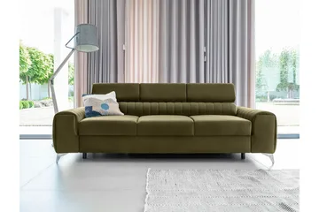 Laurece Sovesofa 3-seter - Grønn - Møbler - Sofaer - Sovesofaer - 3 seters sovesofa