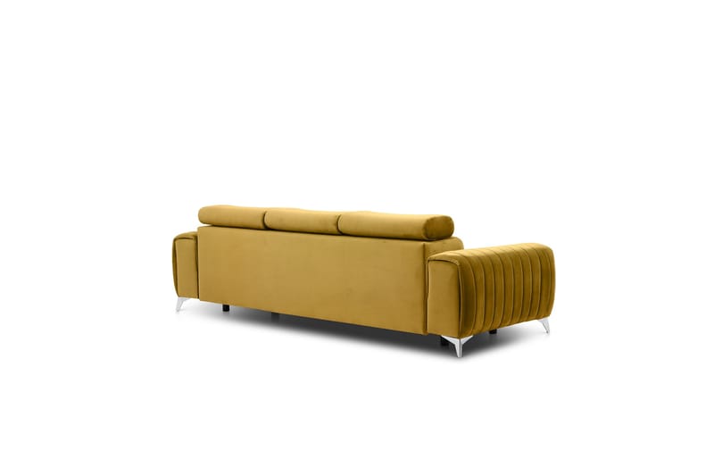 Laurece Sovesofa 3-seter - Gul - Møbler - Sofaer - Sovesofaer - 3 seters sovesofa