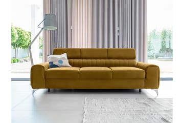 Laurece Sovesofa 3-seter - Gul - Møbler - Sofaer - Sovesofaer - 3 seters sovesofa