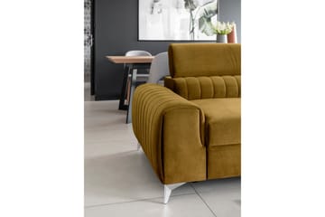 Laurece Sovesofa 3-seter - Gul - Møbler - Sofaer - Sovesofaer - 3 seters sovesofa