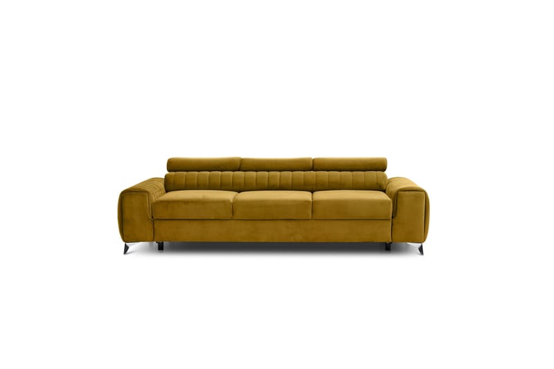Laurece Sovesofa 3-seter - Gul - Møbler - Sofaer - Sovesofaer - 3 seters sovesofa