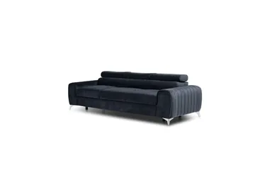 Laurece Sovesofa 3-seter - Svart - Møbler - Sofaer - Sovesofaer - 3 seters sovesofa