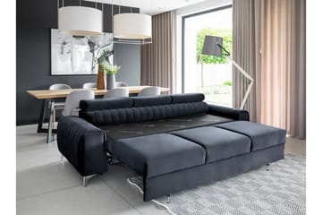 Laurece Sovesofa 3-seter - Svart - Møbler - Sofaer - Sovesofaer - 3 seters sovesofa