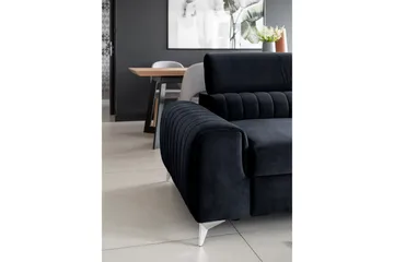 Laurece Sovesofa 3-seter - Svart - Møbler - Sofaer - Sovesofaer - 3 seters sovesofa