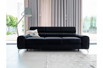 Laurece Sovesofa 3-seter - Svart - Møbler - Sofaer - Sovesofaer - 3 seters sovesofa