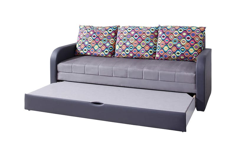 Lido Sovesofa 208x75x86 cm - Grå - Møbler - Sofaer - Sovesofaer - 3 seters sovesofa