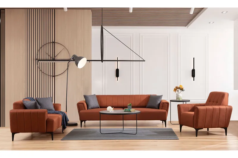 Lilesville 3-seter Sovesofa - Rød - Møbler - Sofaer - Sovesofaer - 3 seters sovesofa