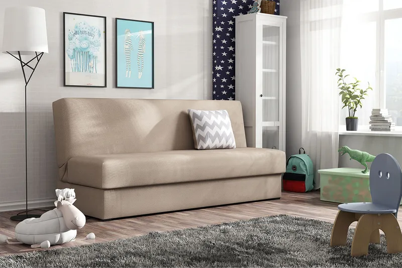 Lucille Sovesofa - Beige - Møbler - Sofaer - Sovesofaer - 3 seters sovesofa