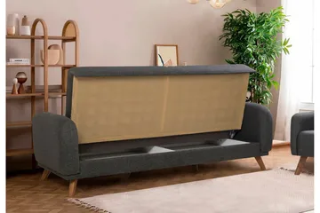 Malkiat Sovesofa - Antrasitt - Møbler - Sofaer - Sovesofaer - 3 seters sovesofa