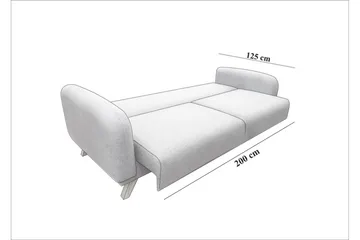 Malkiat Sovesofa - Grå - Møbler - Sofaer - Sovesofaer - 3 seters sovesofa