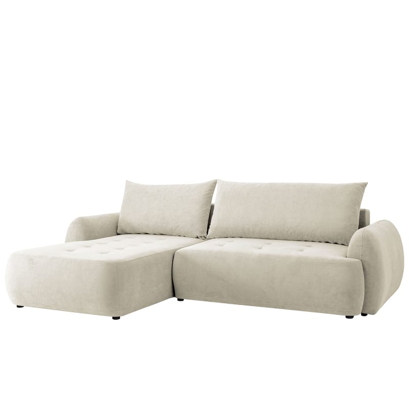 3-seters sovesofa med divan BUENO Cruz 09 Venstrevendt - Lys beige - Møbler - Sofaer - Sovesofaer - Langsgående sovesofa