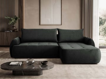 3-seters sovesofa med divan BUENO Cruz 97 Høyrevendt - Mørkegrå - Møbler - Sofaer - Sovesofaer - Langsgående sovesofa