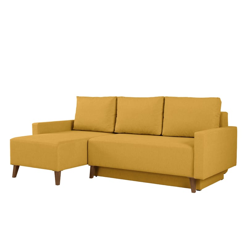 3-seters sovesofa med divan OVIEDO Verita 53 - Gul - Møbler - Sofaer - Sovesofaer - Hjørnesovesofa