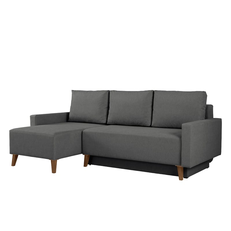3-seters sovesofa med divan OVIEDO Verita 88 - Grå - Møbler - Sofaer - Sovesofaer - Hjørnesovesofa