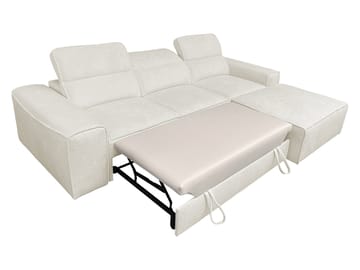 3-seters sovesofa med divan VITO Velo 623 Høyrevendt - Beige - Møbler - Sofaer - Sovesofaer - Forovervendt sovesofa