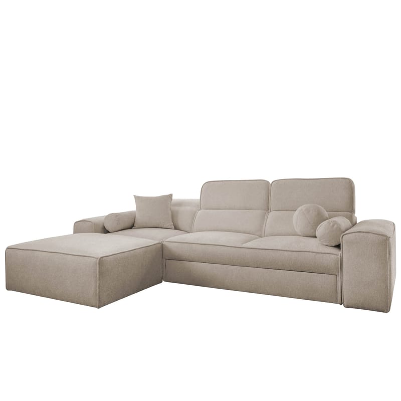 3-seters sovesofa med divan VITO Velo 623 Venstrevendt - Beige - Møbler - Sofaer - Sovesofaer - Forovervendt sovesofa