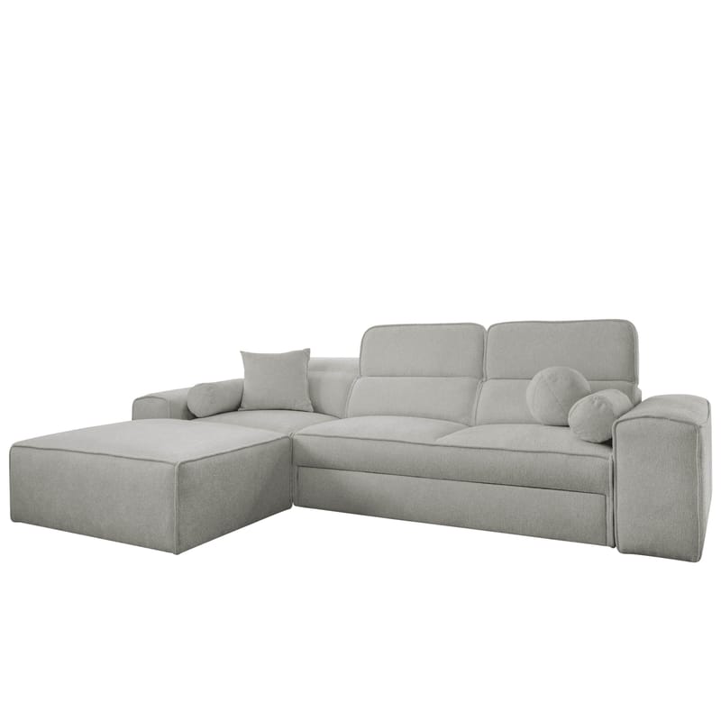 3-seters sovesofa med divan VITO Velo 633 Venstrevendt, Lysegrå