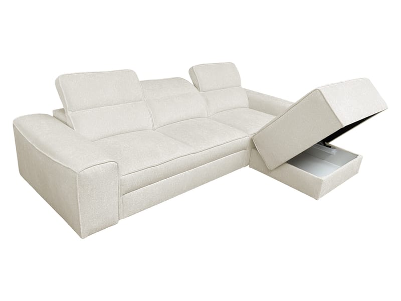 3-seters sovesofa med divan VITO Velo 633 Venstrevendt - Lysegrå - Møbler - Sofaer - Sovesofaer - Forovervendt sovesofa