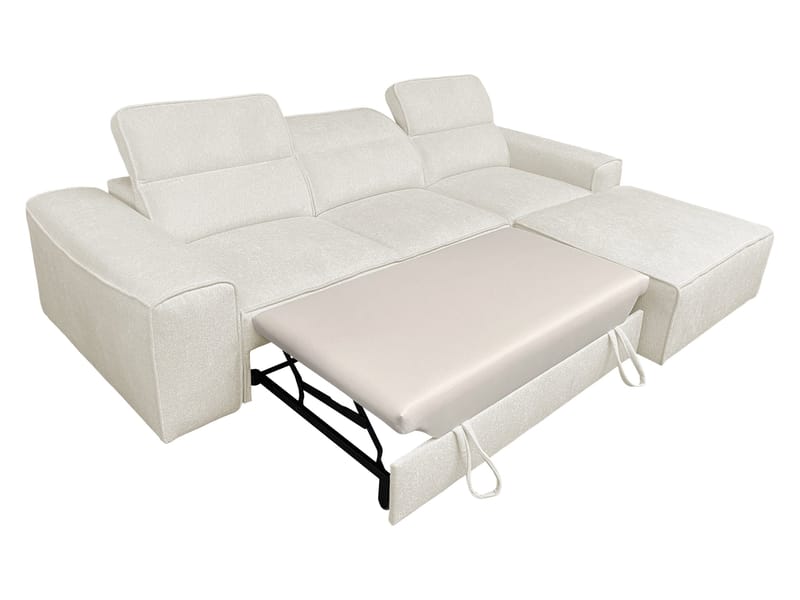 3-seters sovesofa med divan VITO Velo 633 Venstrevendt - Lysegrå - Møbler - Sofaer - Sovesofaer - Forovervendt sovesofa
