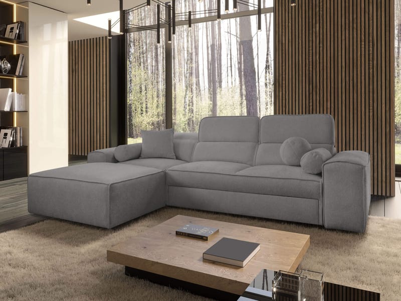 3-seters sovesofa med divan VITO Velo 635 Venstrevendt - Mørkegrå - Møbler - Sofaer - Sovesofaer - Forovervendt sovesofa