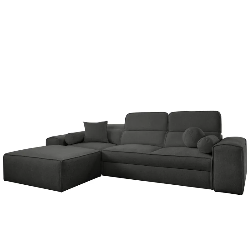 3-seters sovesofa med divan VITO Velo 636 Venstrevendt - Antrasitt - Møbler - Sofaer - Sovesofaer - Forovervendt sovesofa